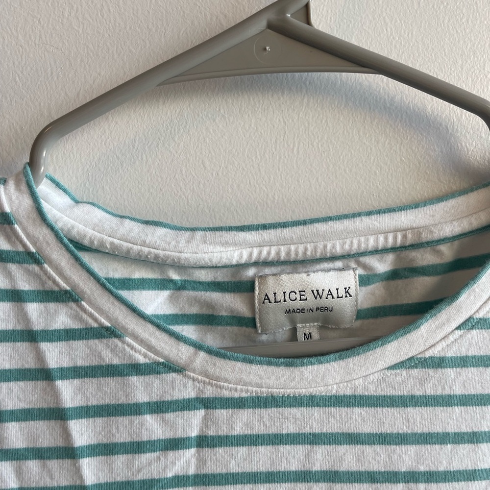 Alice Walk Green Striped T-Shirt - Picture 3 of 3